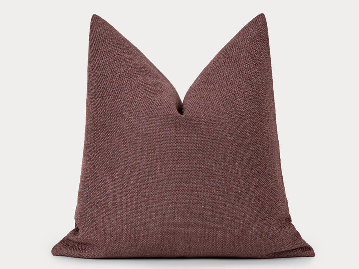 Mauve Linen Pillow Cover