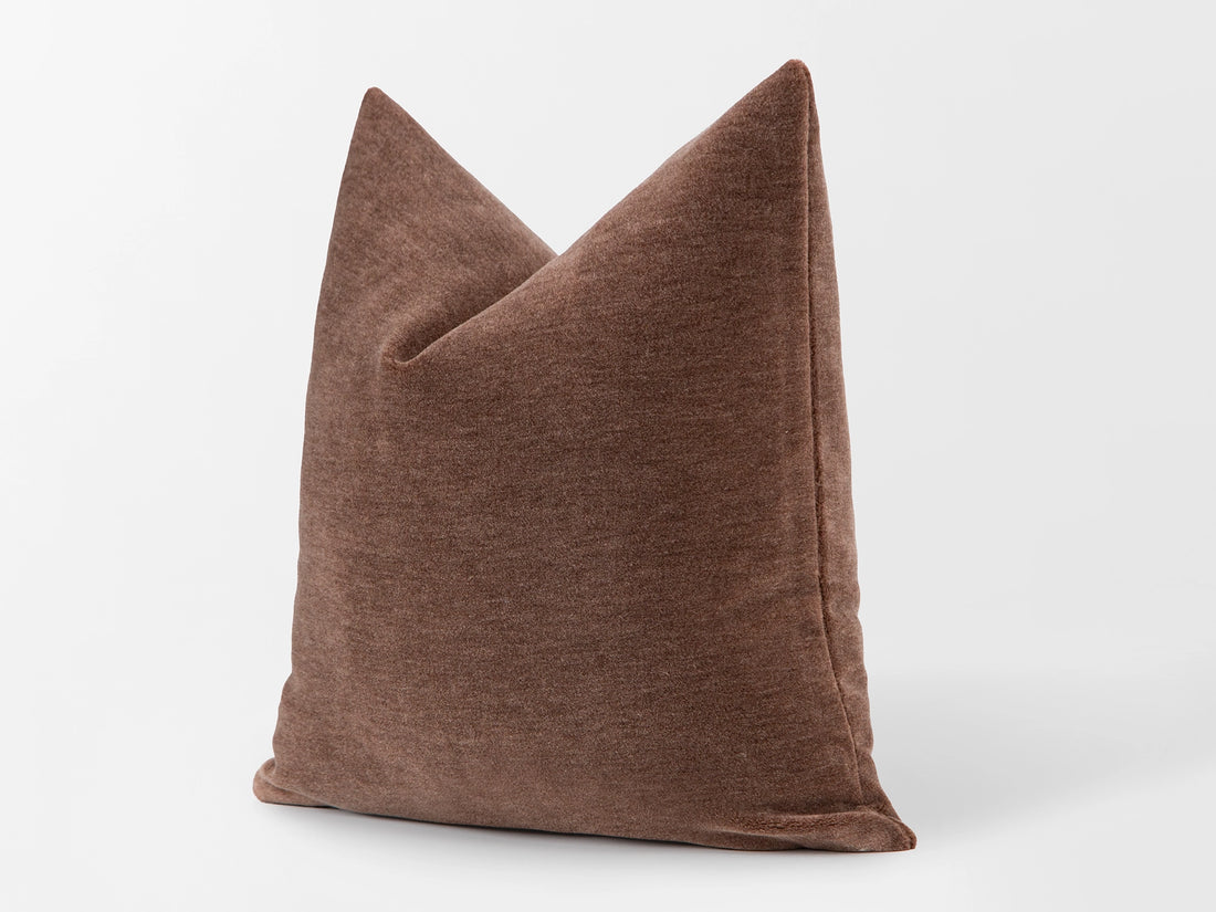 Mauve Mohair Velvet Pillow Cover