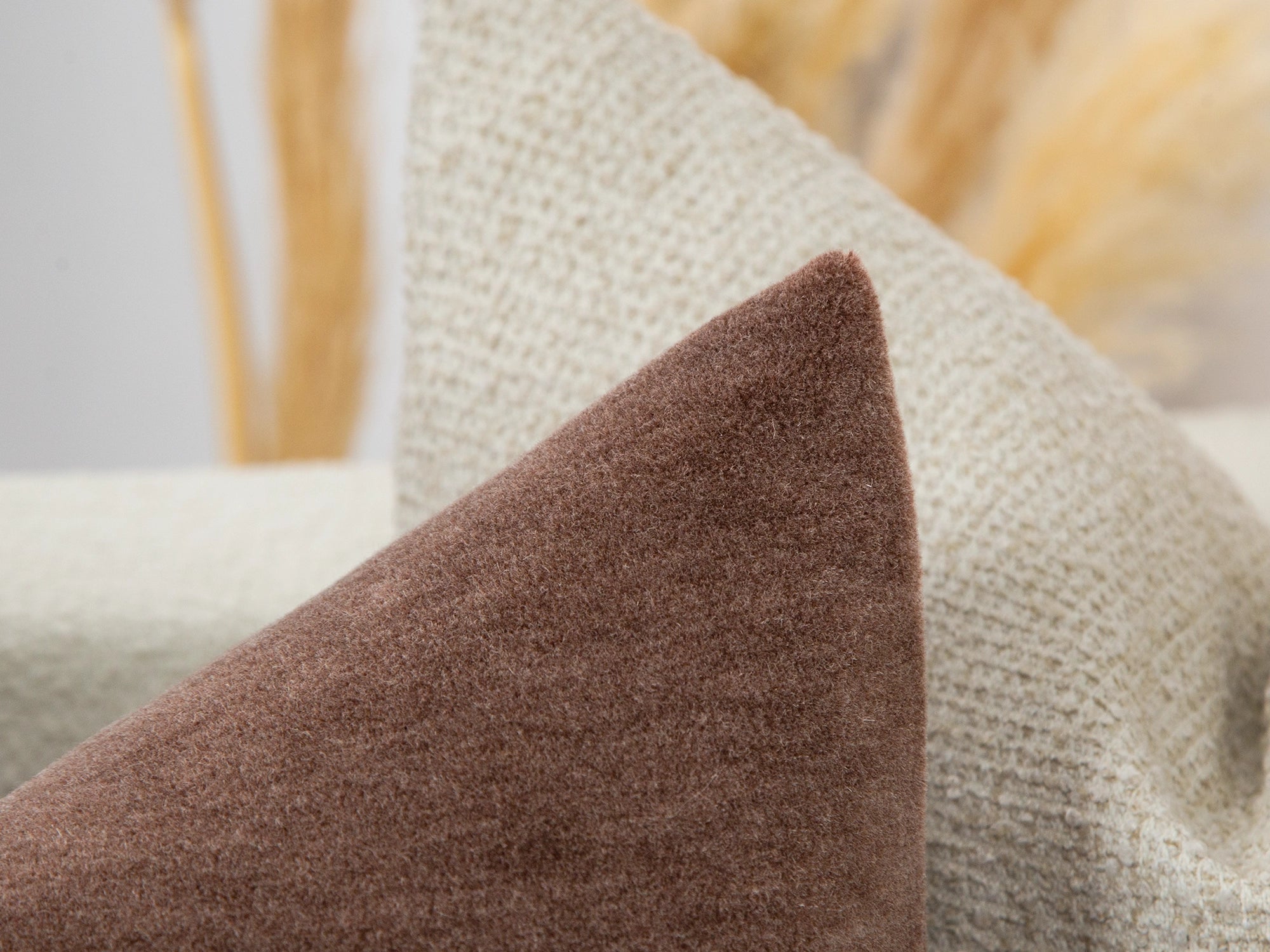 Mauve Mohair Velvet Pillow Cover