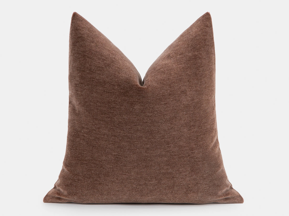 Mauve Mohair Velvet Pillow Cover
