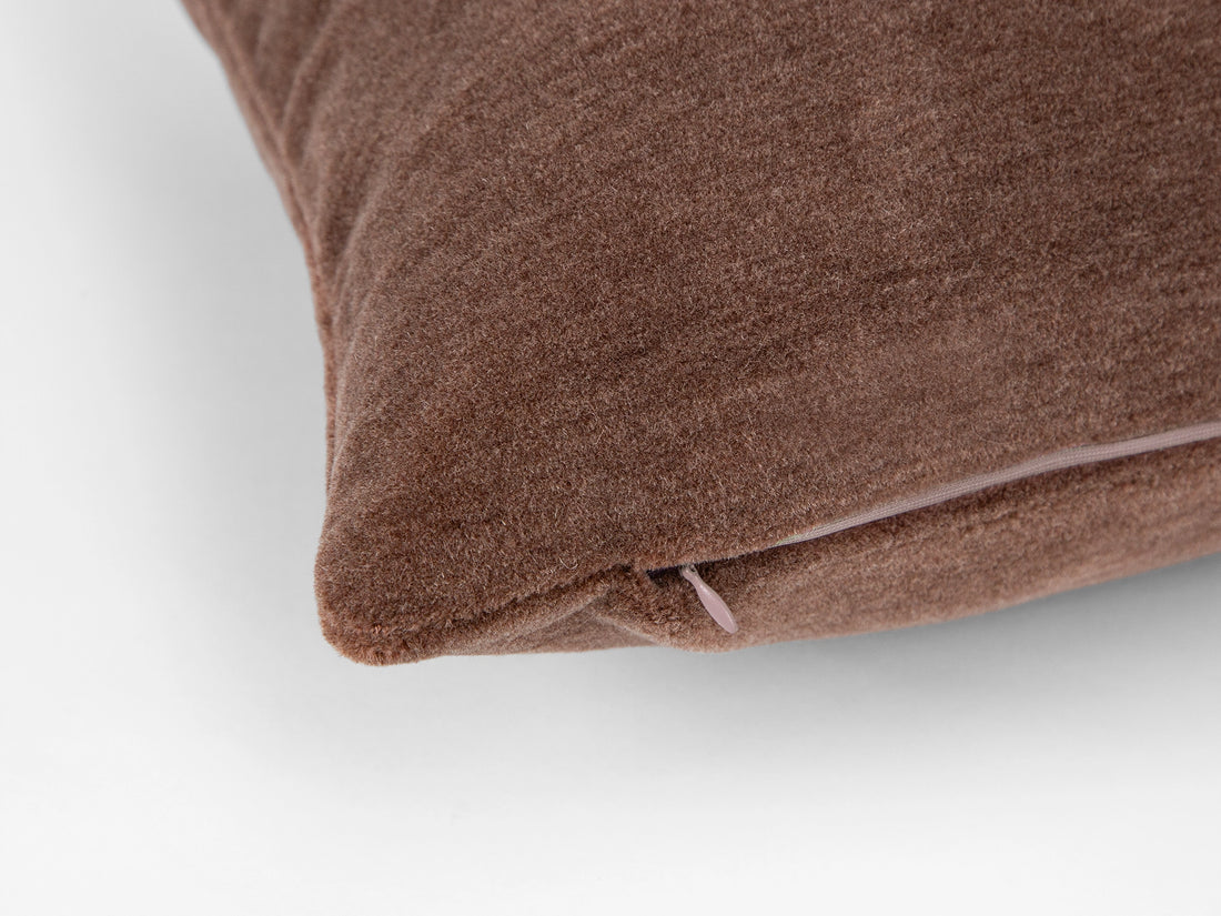 Mauve Mohair Velvet Pillow Cover