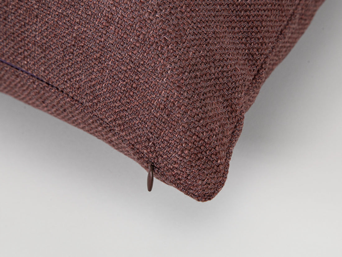 Mauve Linen Pillow Cover
