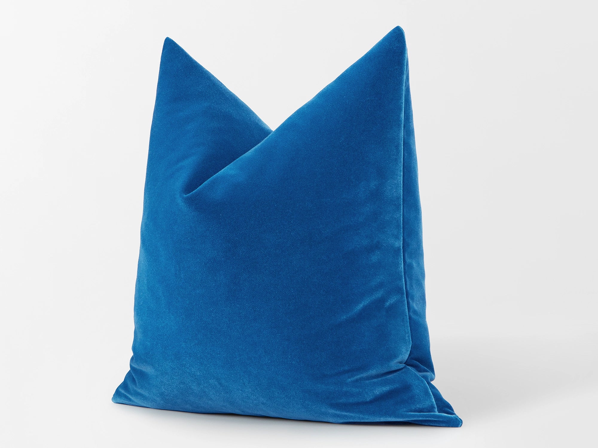 Mediterranean Blue Velvet Pillow Cover