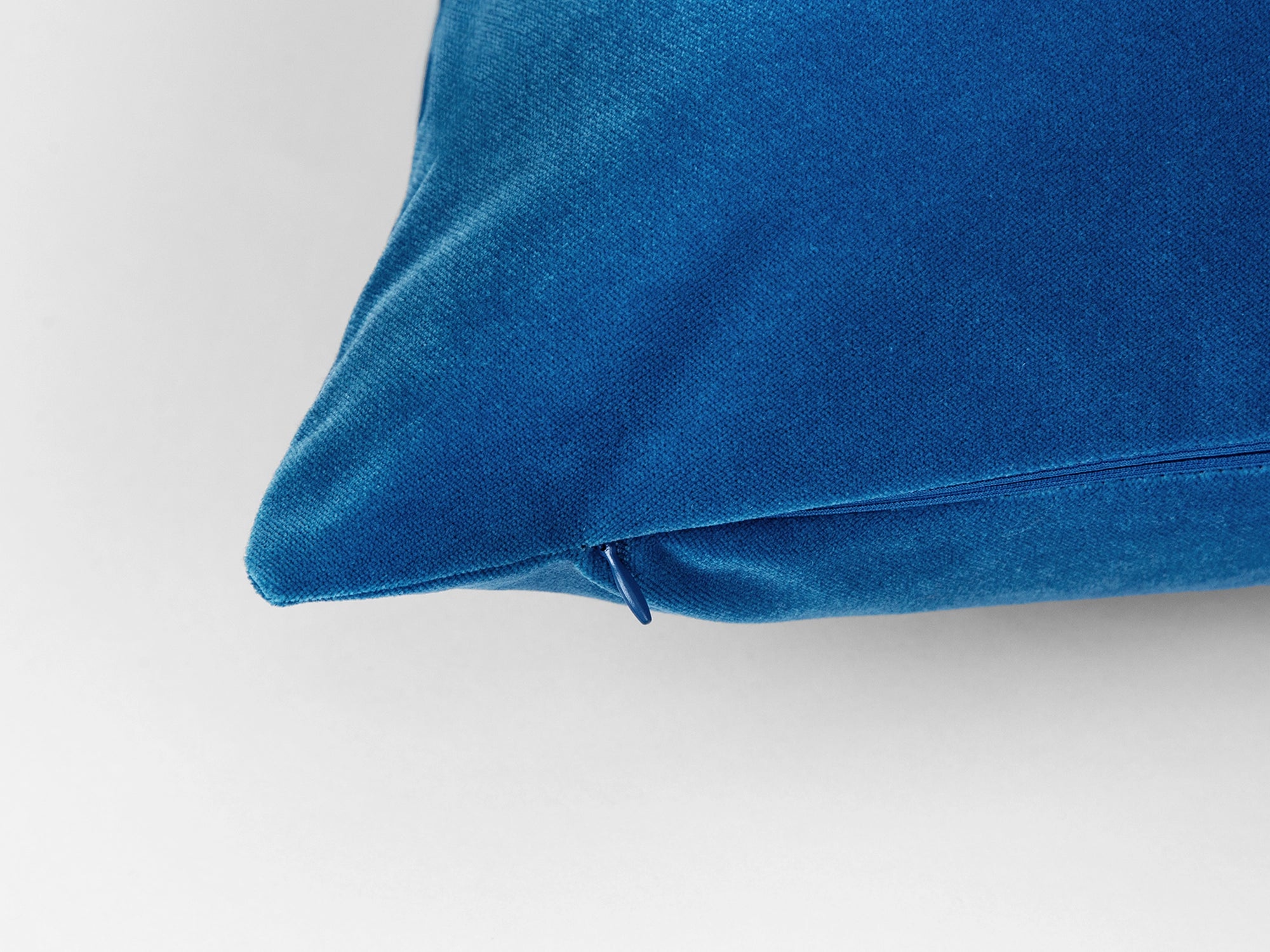 Mediterranean Blue Velvet Pillow Cover