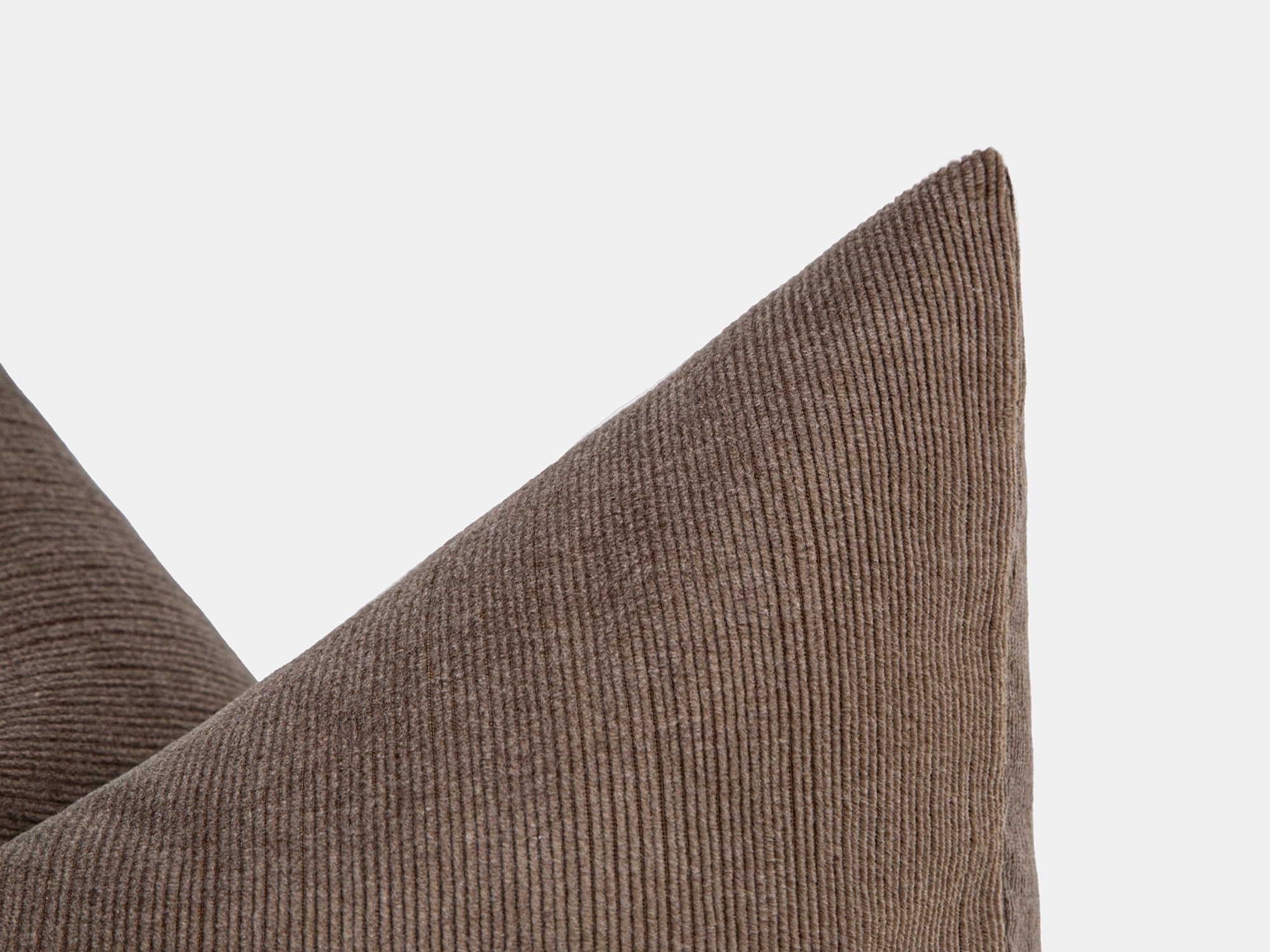 Taupe Ribbed Velvet Pillow Cover