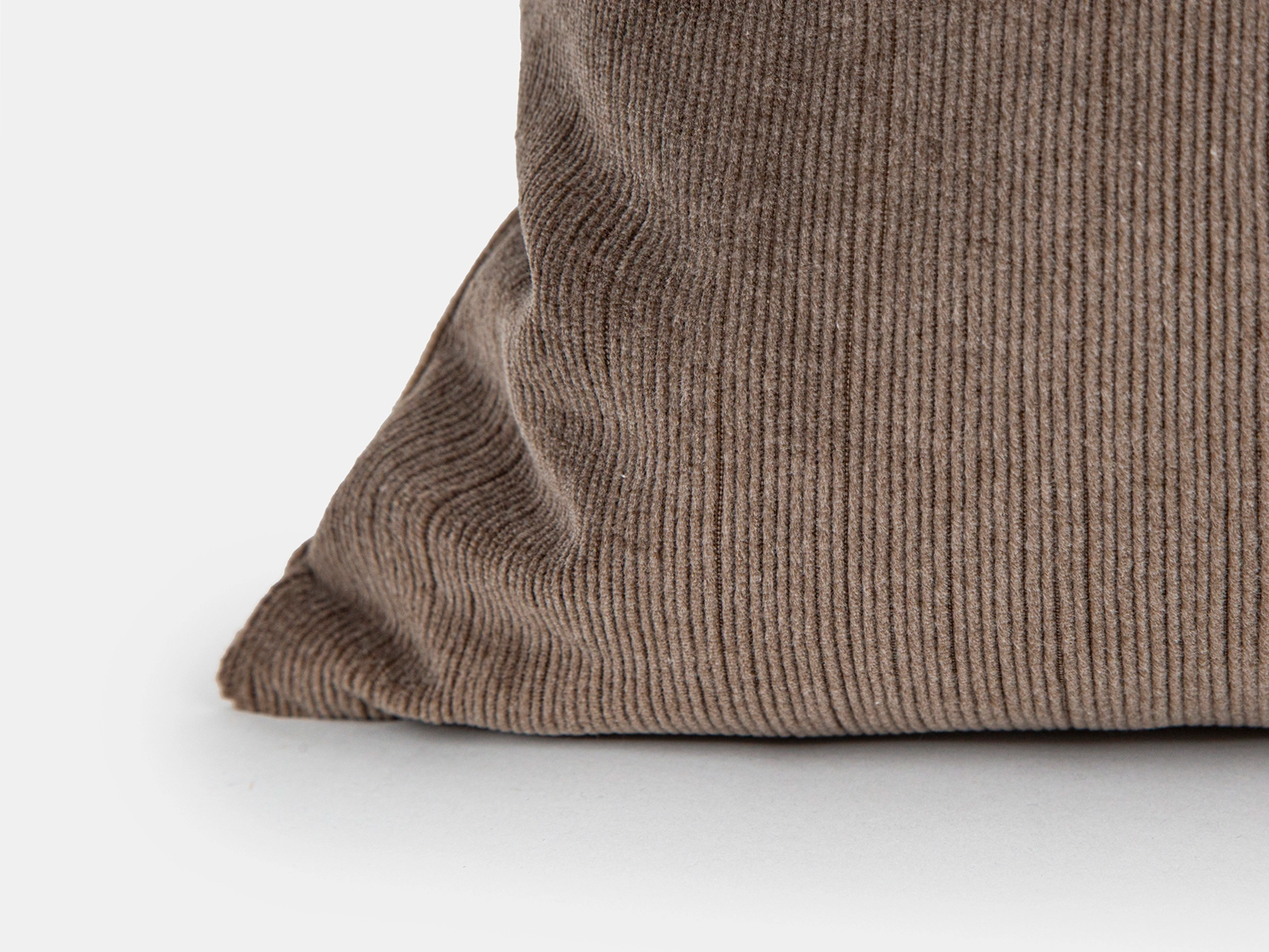 Taupe Ribbed Velvet Pillow Cover