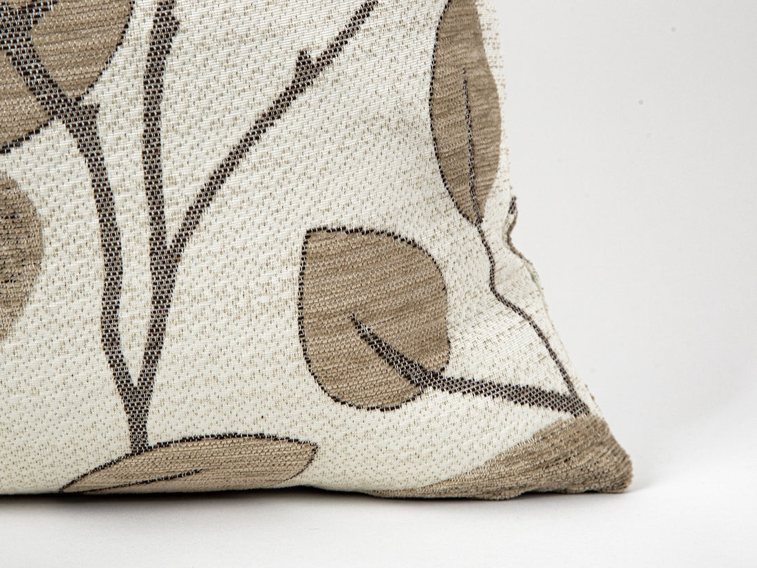 Neutral Mid-Century Botanical Pillow Cover
