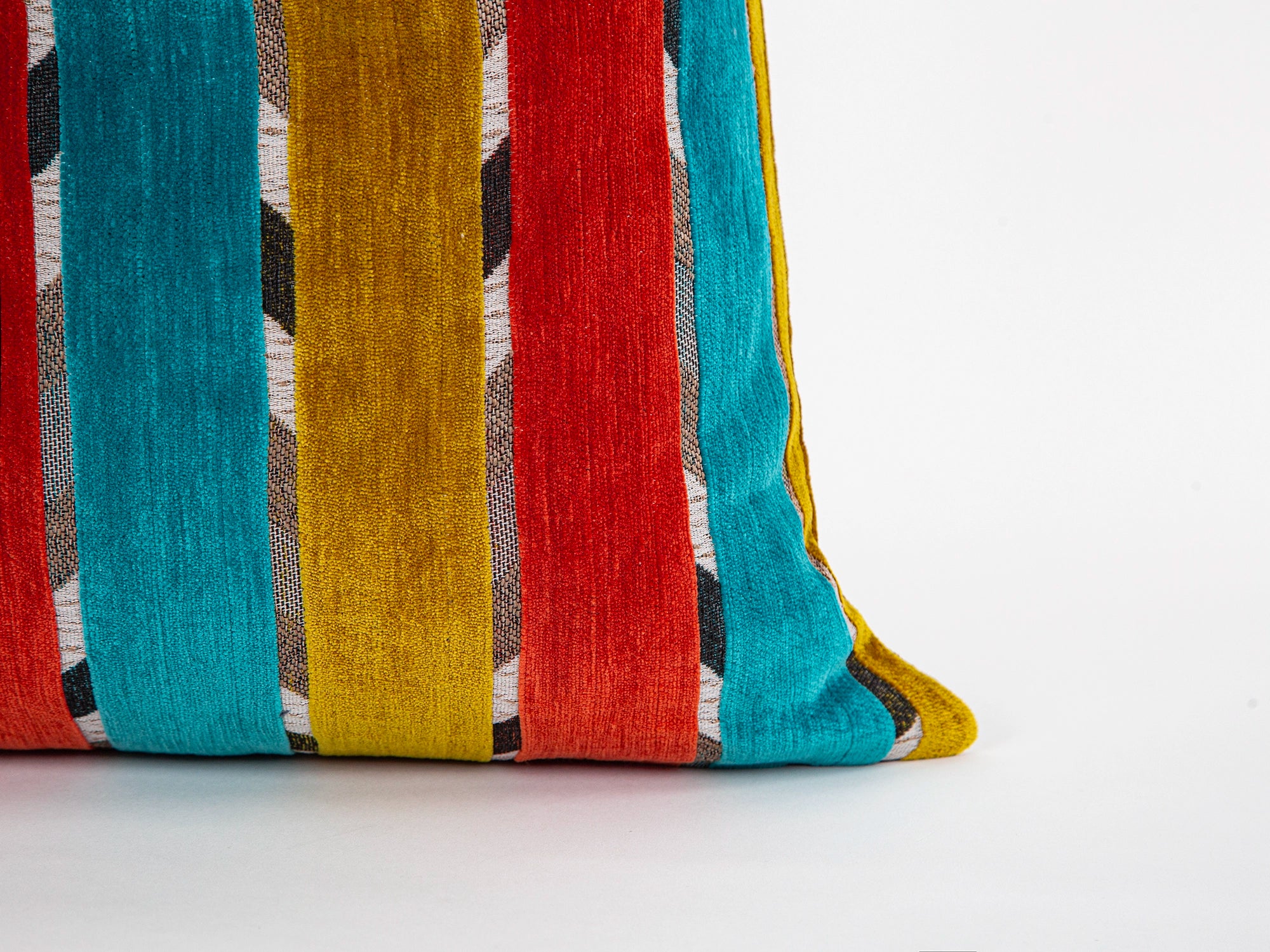 Red Blue Mid-Century Pillow Cover