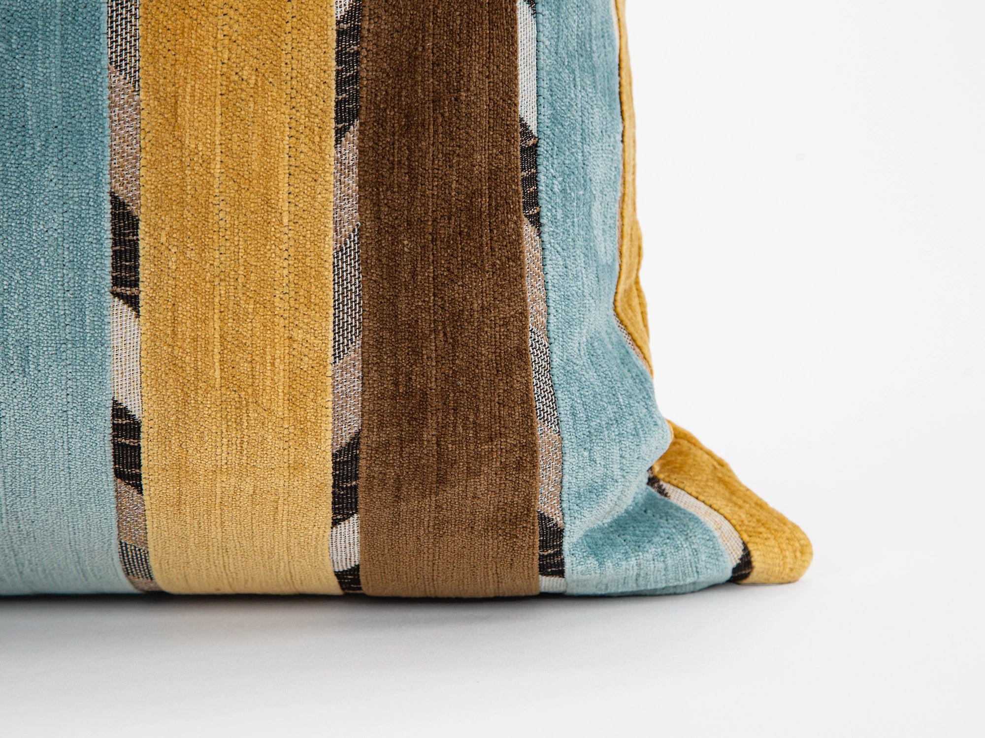 Blue Brown Mid-Century Pillow Cover