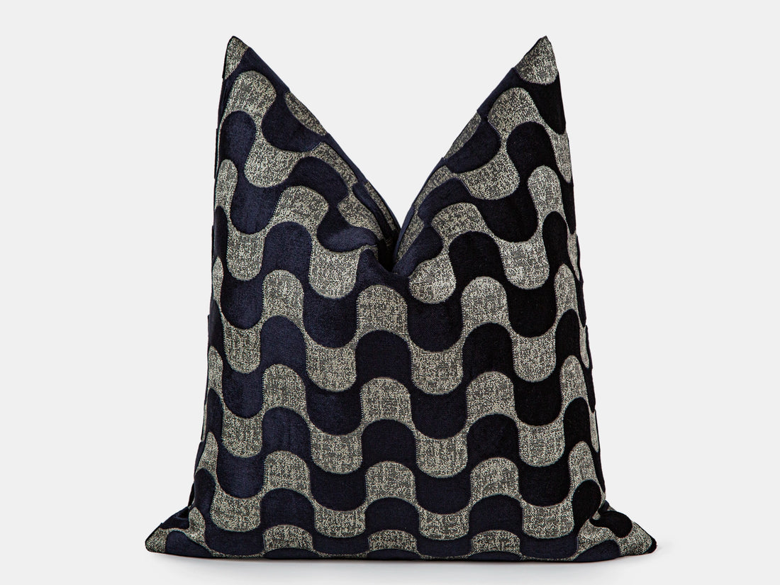 Midnight Abstract Velvet Pillow Cover