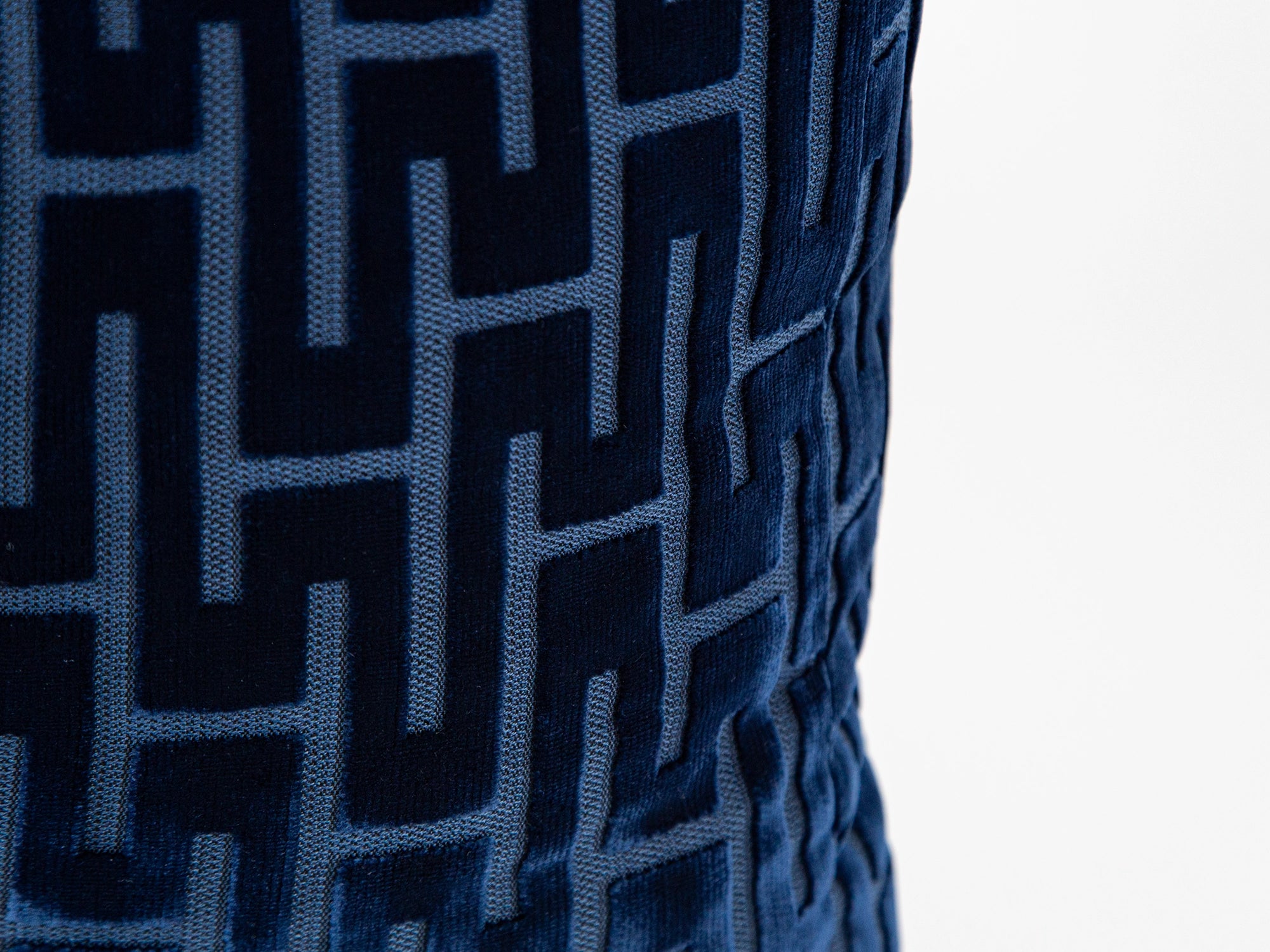 Midnight Blue Cut Velvet Pillow Cover