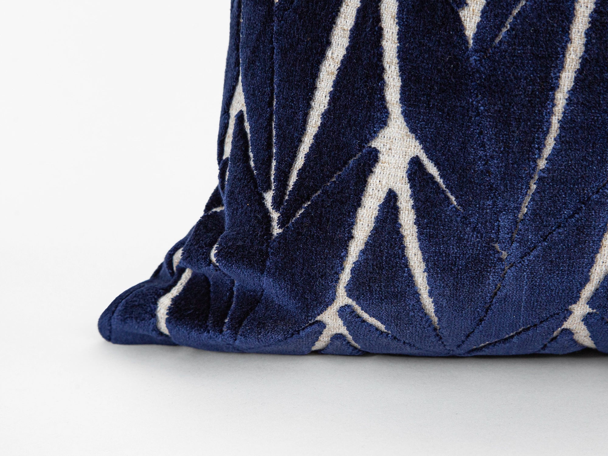 Navy Blue Cut Velvet Pillow Cover