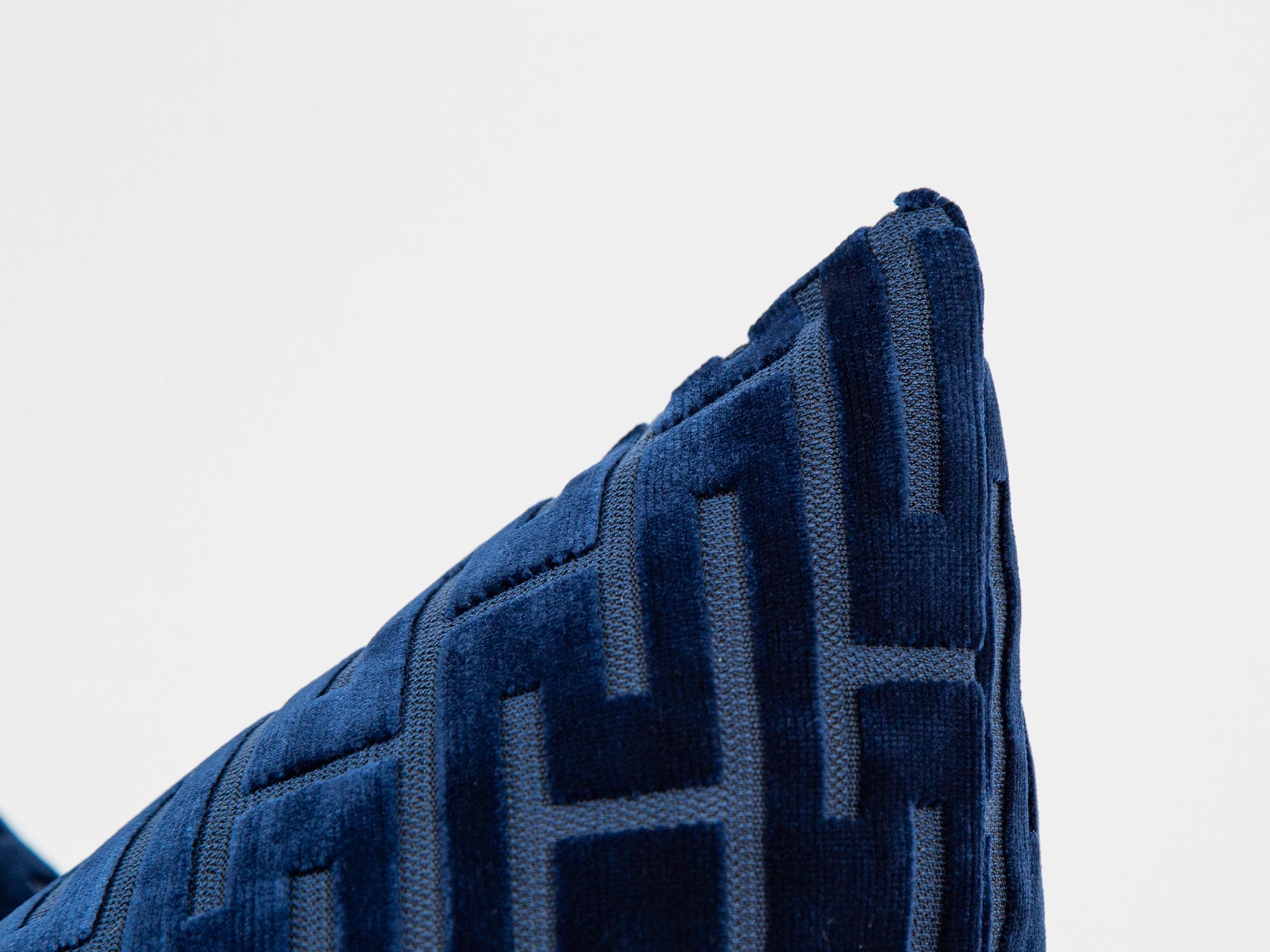 Midnight Blue Cut Velvet Pillow Cover