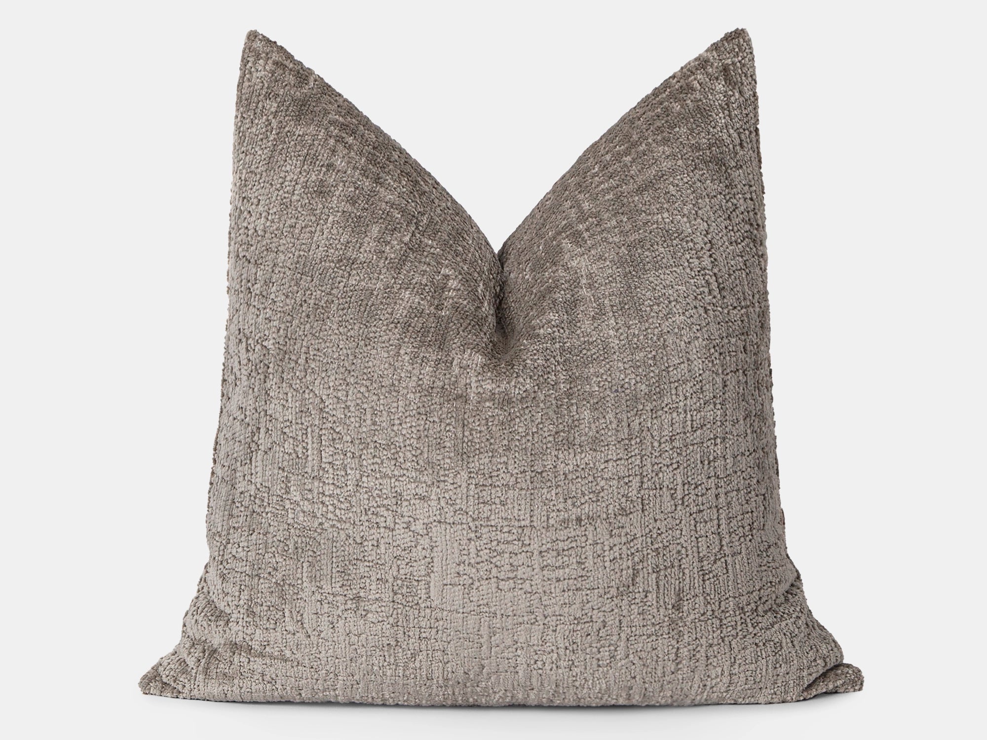 Mink Brown Textured Pillow Cover