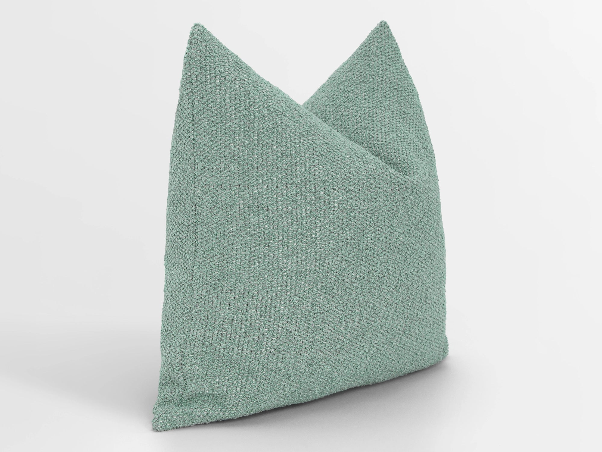 Mint Green Boucle Pillow Cover