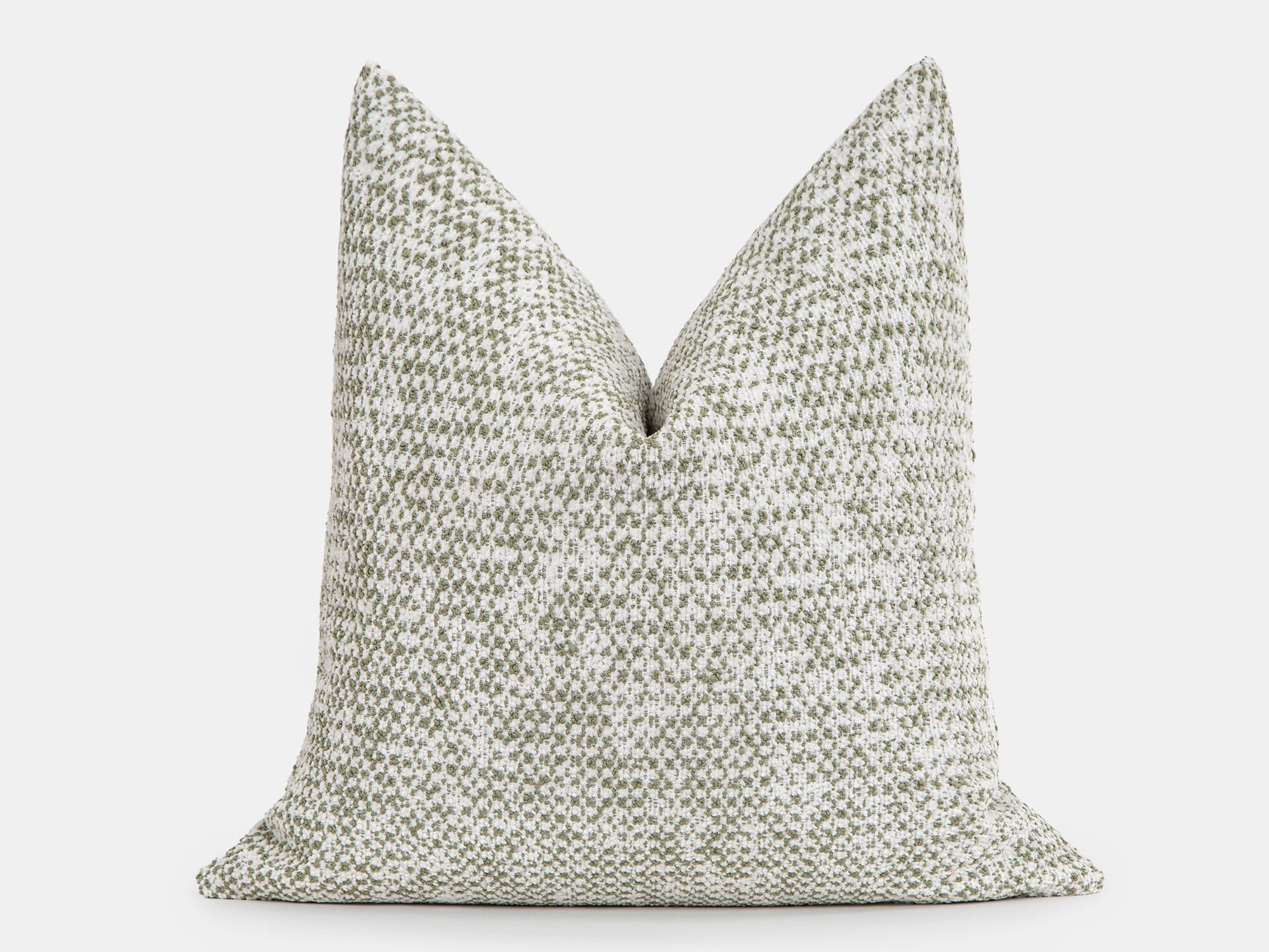 Green and Ivory Striped Pillow Cover