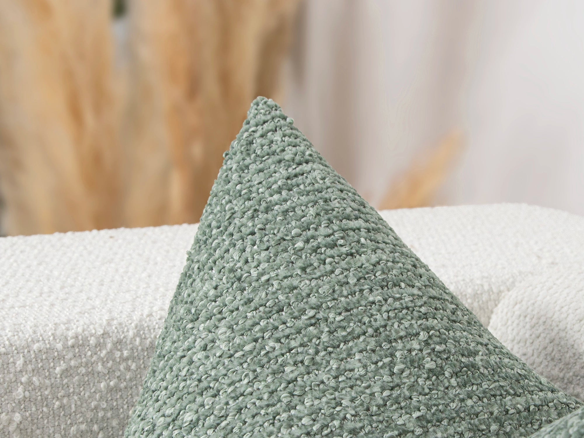 Teal Green Textured Pillow Cover