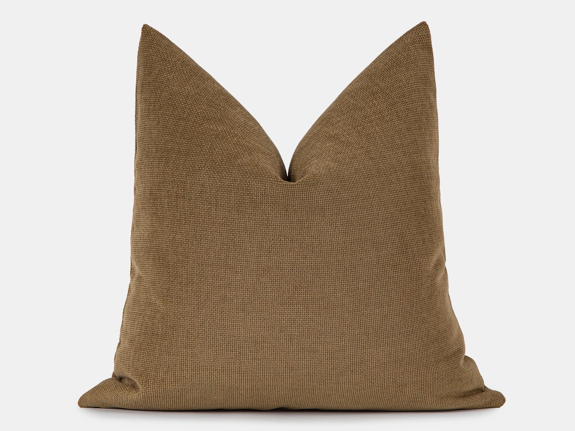 Mocha Linen Pillow Cover