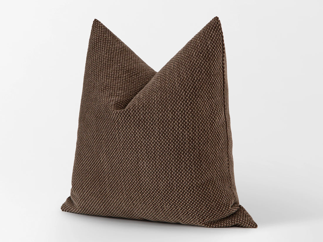 Mocha Textured Pillow Cover