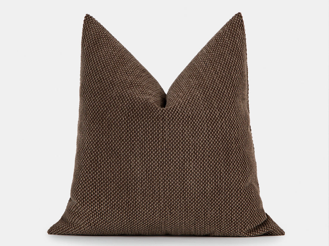 Mocha Textured Pillow Cover