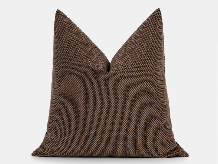 Mocha Spotted Texture Pillow Cover