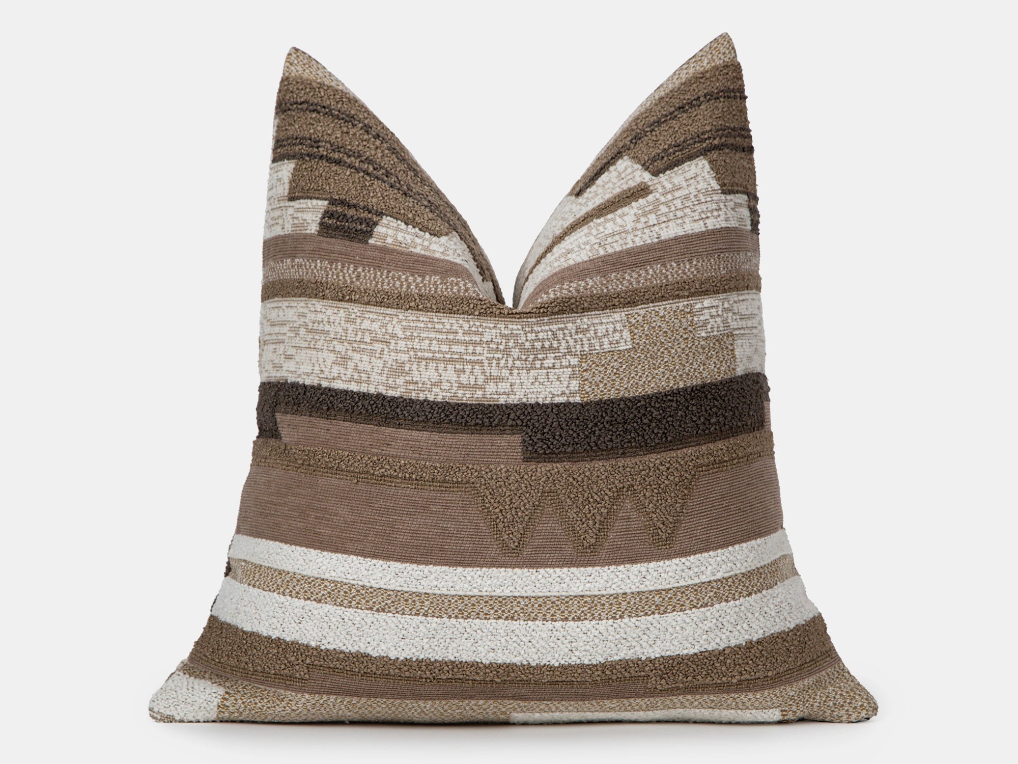 Mocha Textured Artisan Pillow Cover