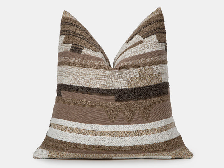 Mocha Textured Artisan Pillow Cover
