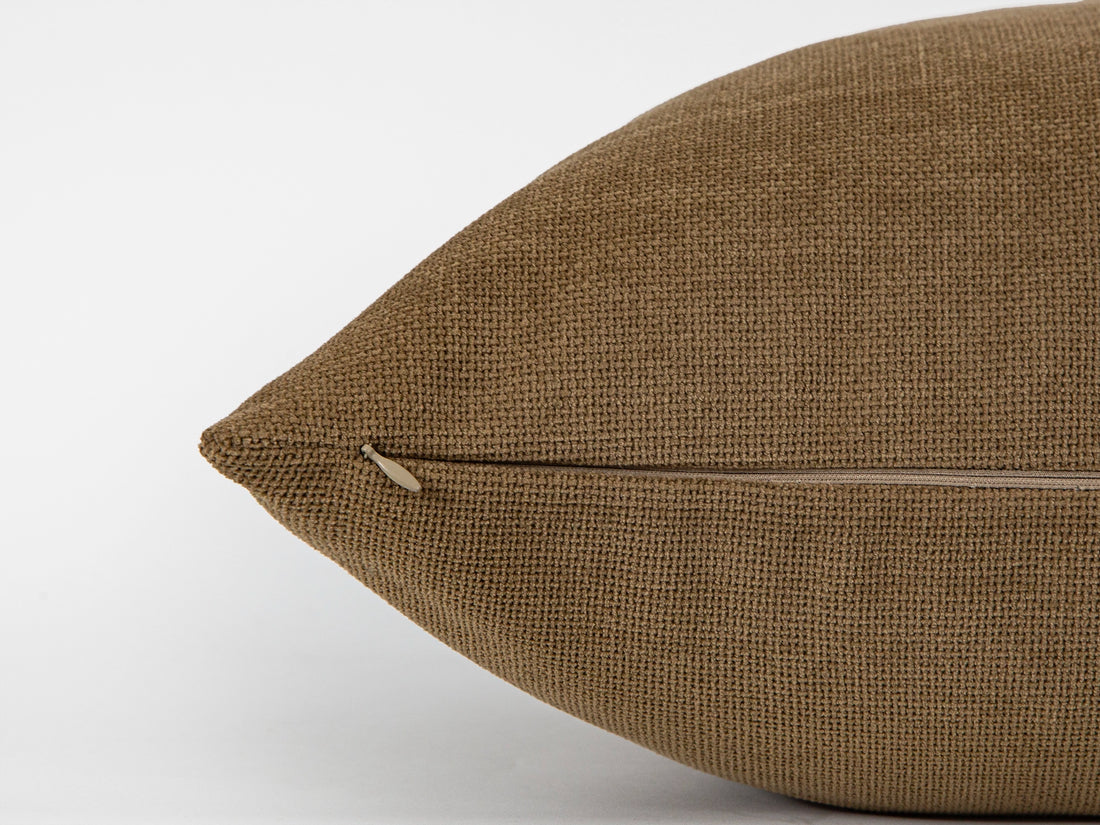 Mocha Linen Pillow Cover