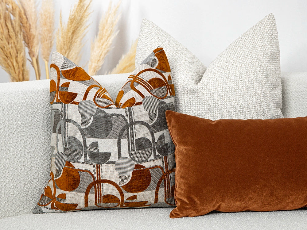 Colorful Textured Geometric Pillow Cover