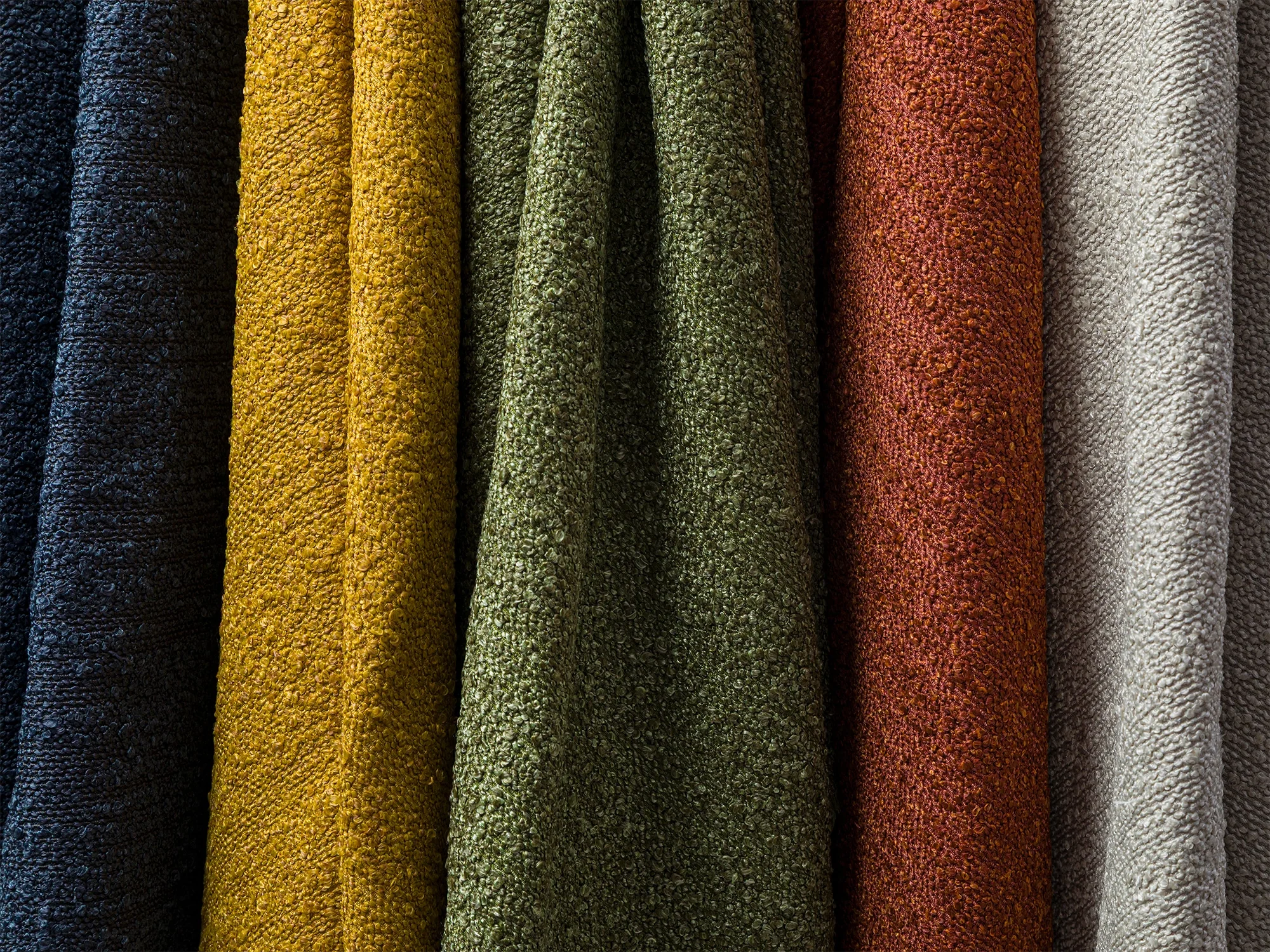 Mustard Boucle Upholstery Fabric - Monarch