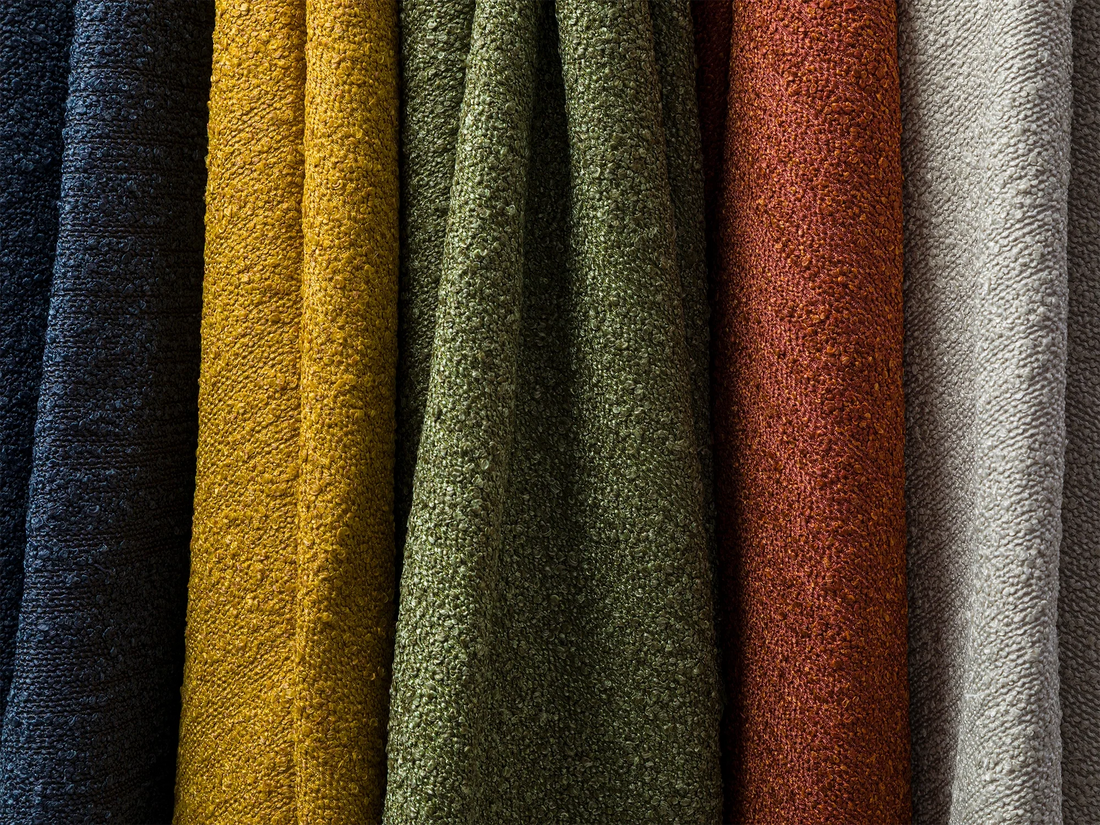 Rust Boucle Upholstery Fabric - Monarch