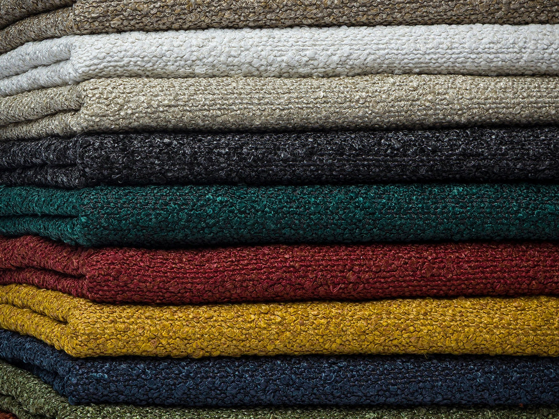 Charcoal Boucle Upholstery Fabric - Monarch