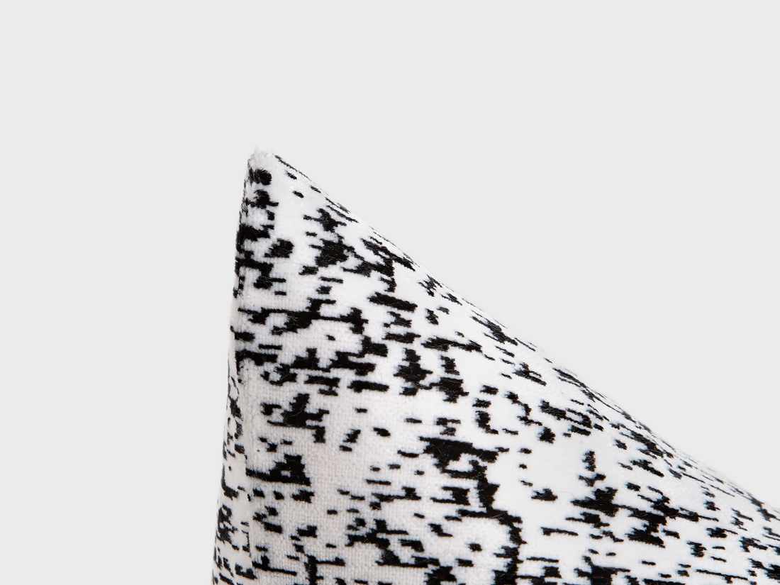 Off White Speckled Velvet Pillow Cover