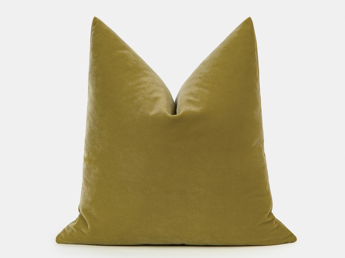 Moss Beige Velvet Pillow Cover