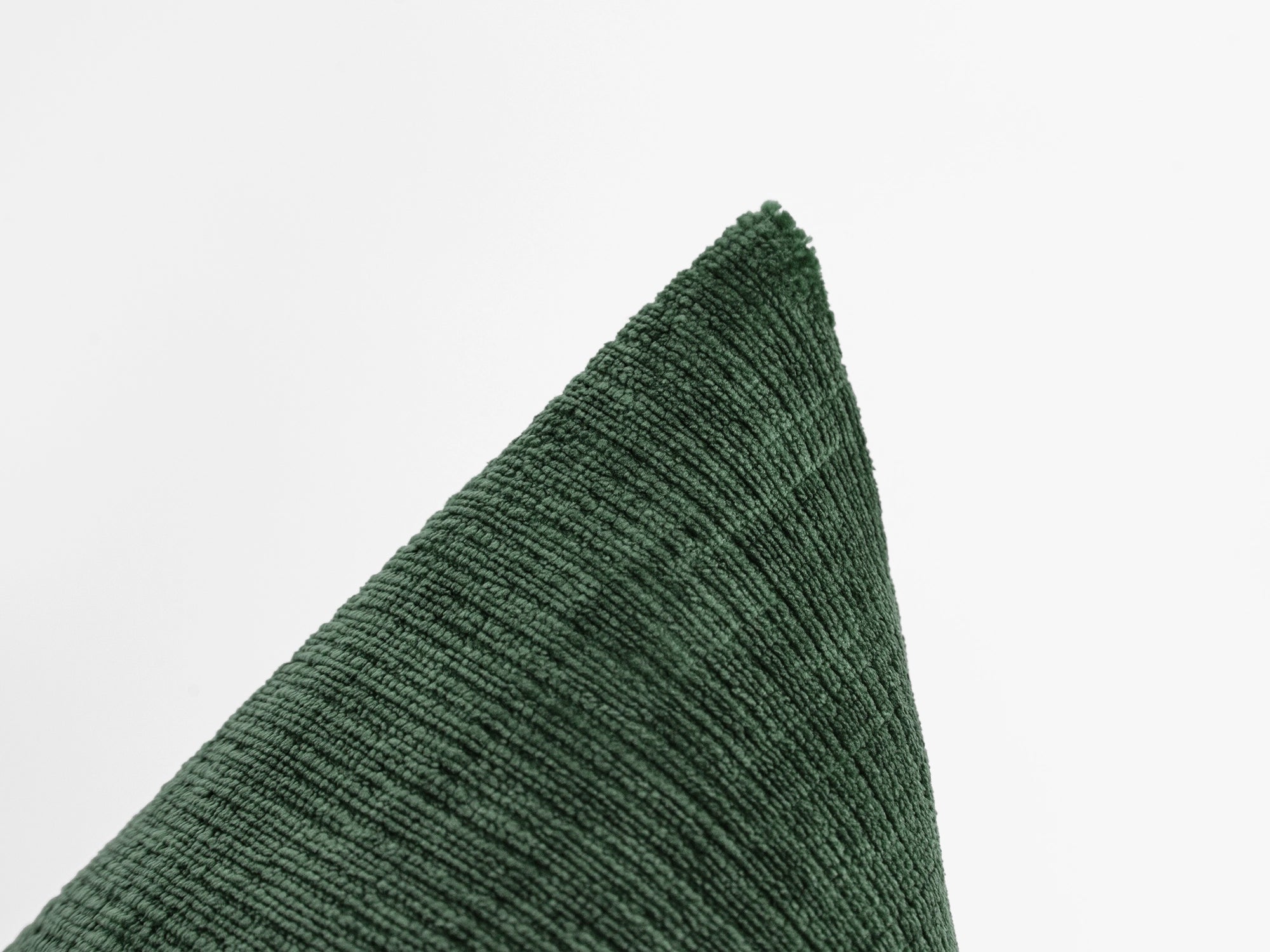 Dark Moss Green Chenille Pillow Cover - Cozy