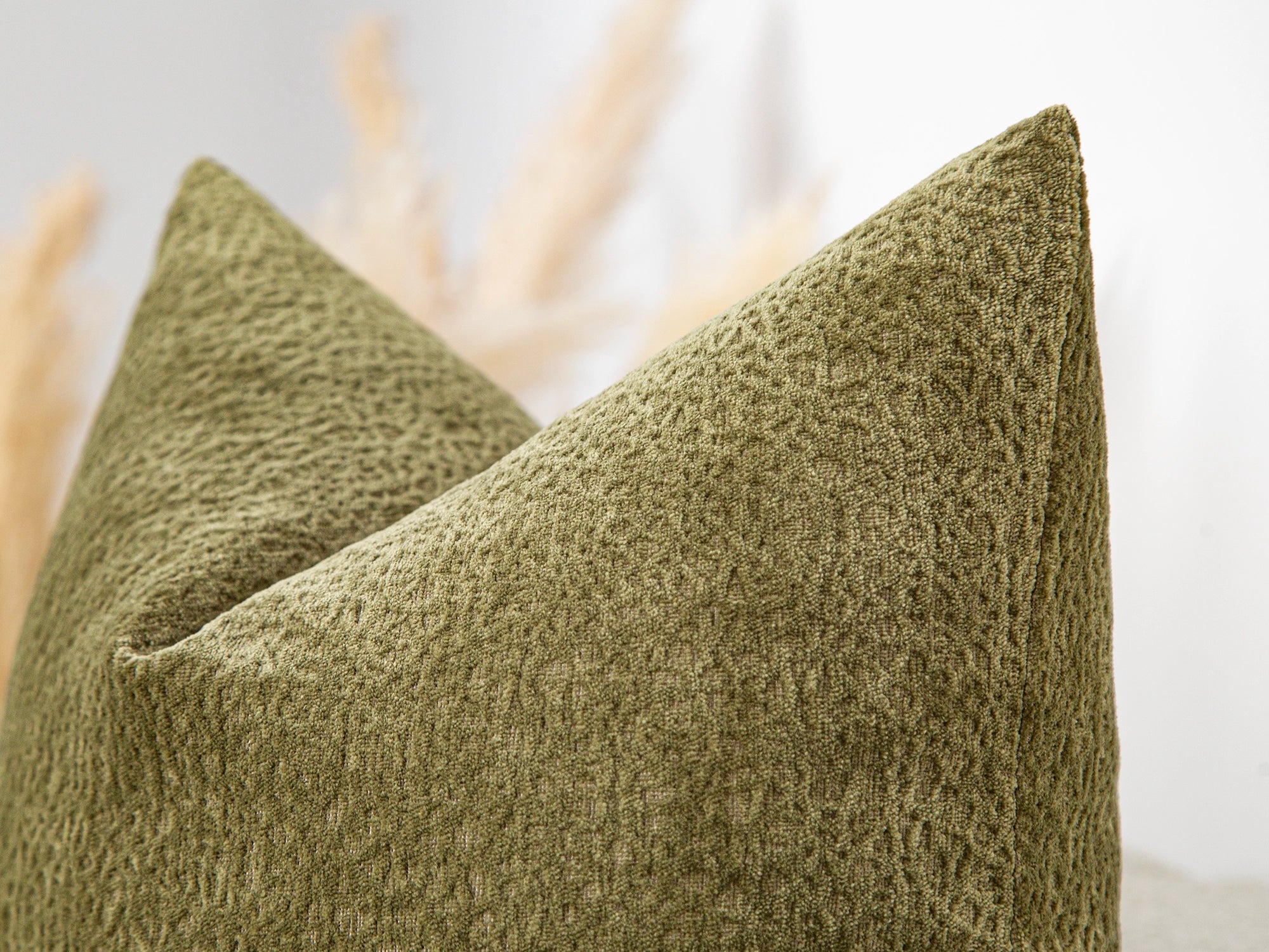 Moss Green Throw Pillow Cover