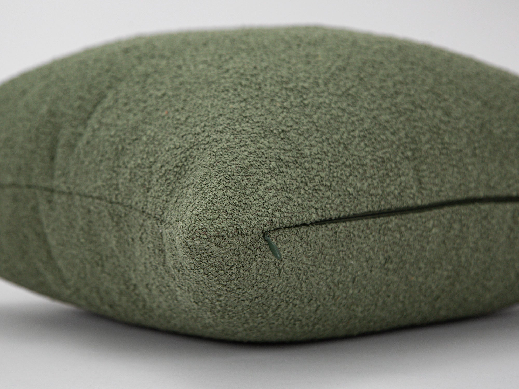 Moss Green Boucle Pillow Cover