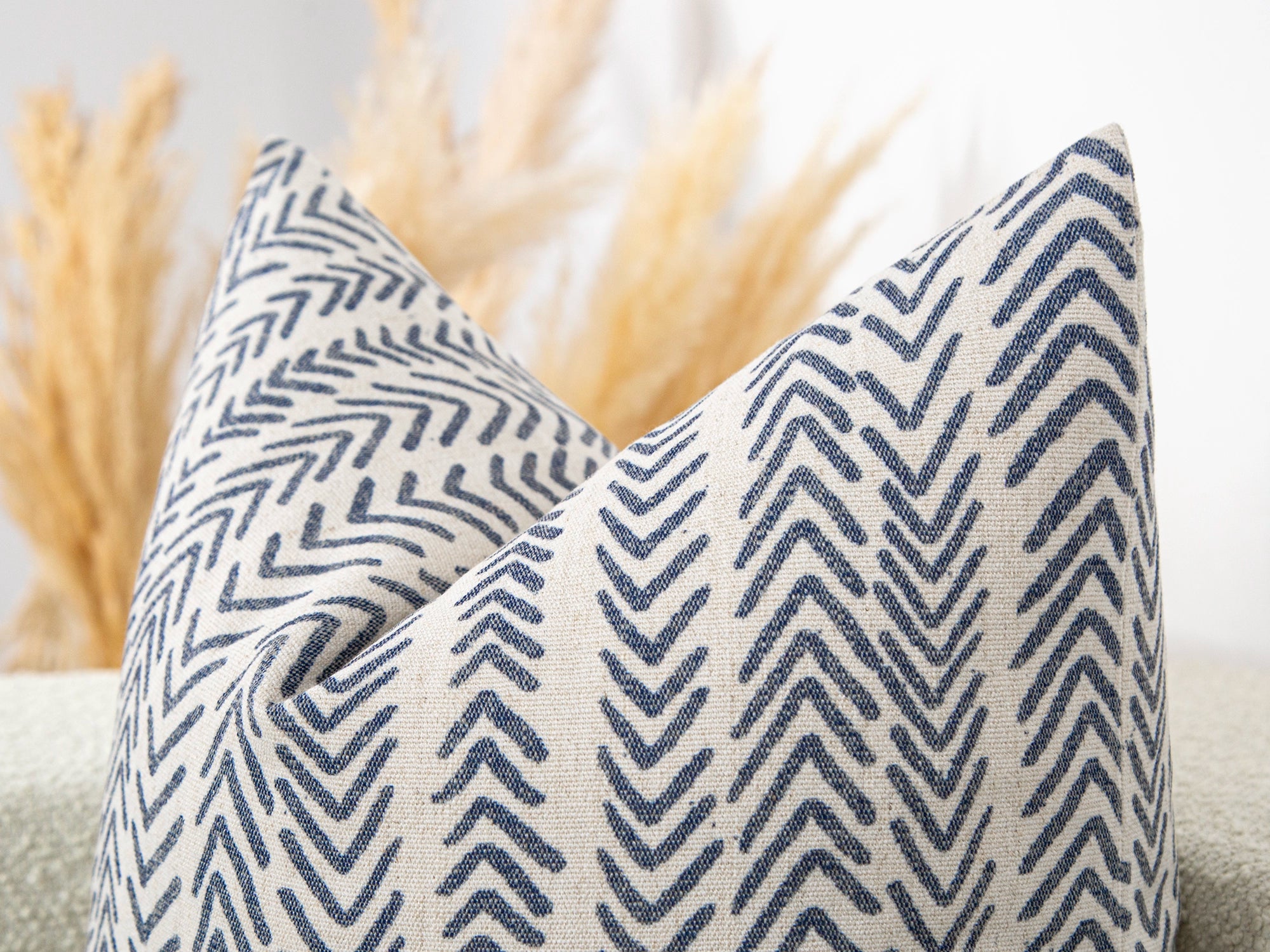 Blue Mud Cloth Pillow Cover