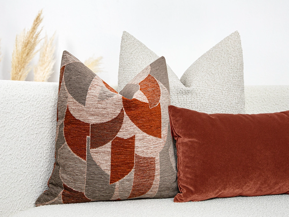 Colorful Boho Geometric Woven Pillow Cover