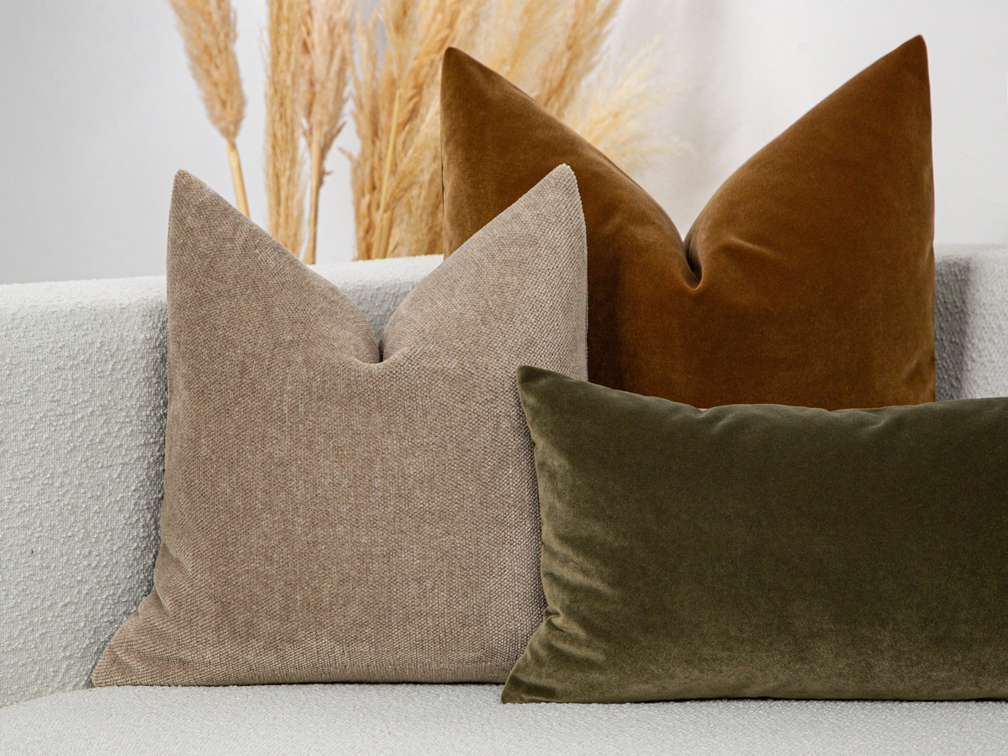 Mushroom Beige Textured Pillow Cover