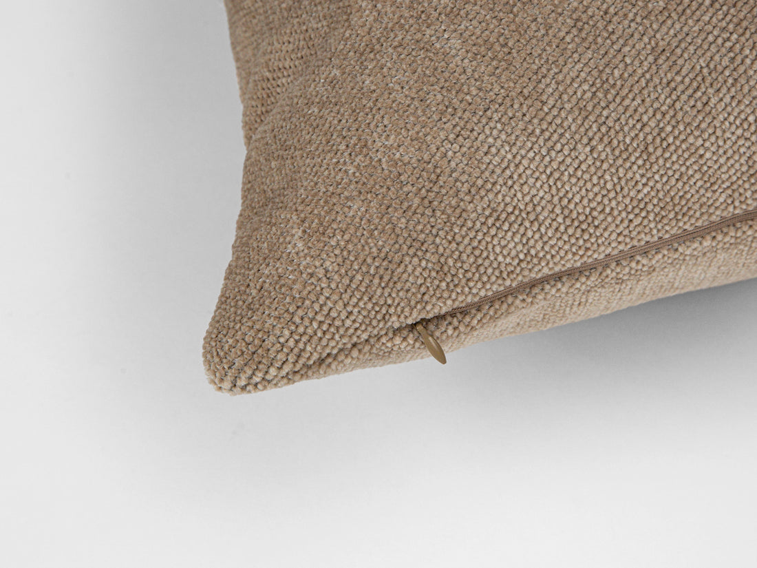 Mushroom Beige Textured Pillow Cover