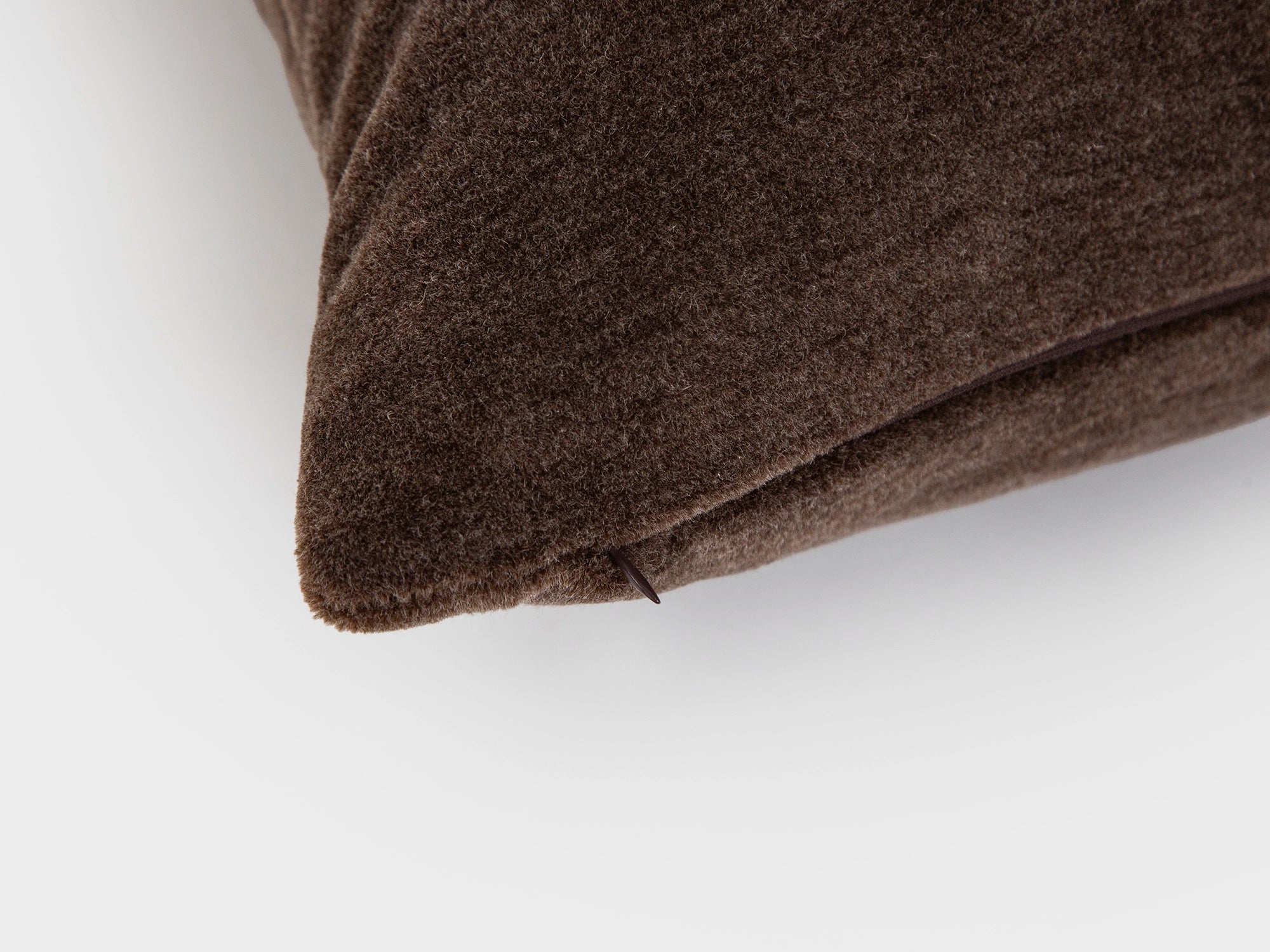 Mushroom Brown Mohair Velvet Pillow Cover