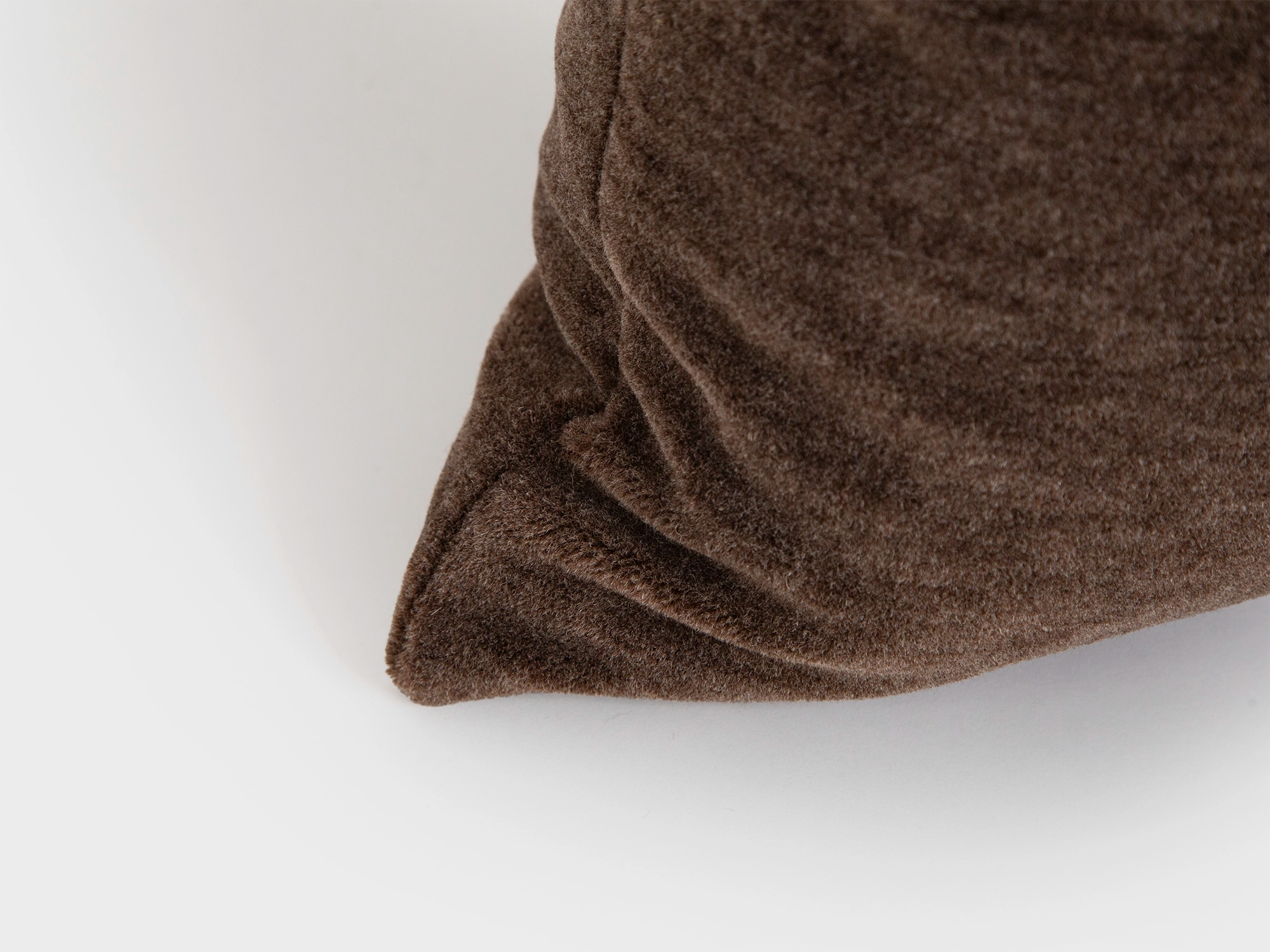 Mushroom Brown Mohair Velvet Pillow Cover