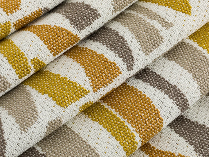 Mustard Geometric Outdoor Upholstery Fabric