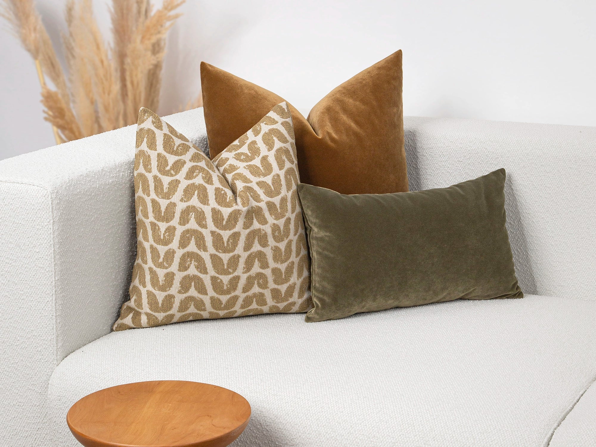 Dusty Mustard Floral Pillow Cover
