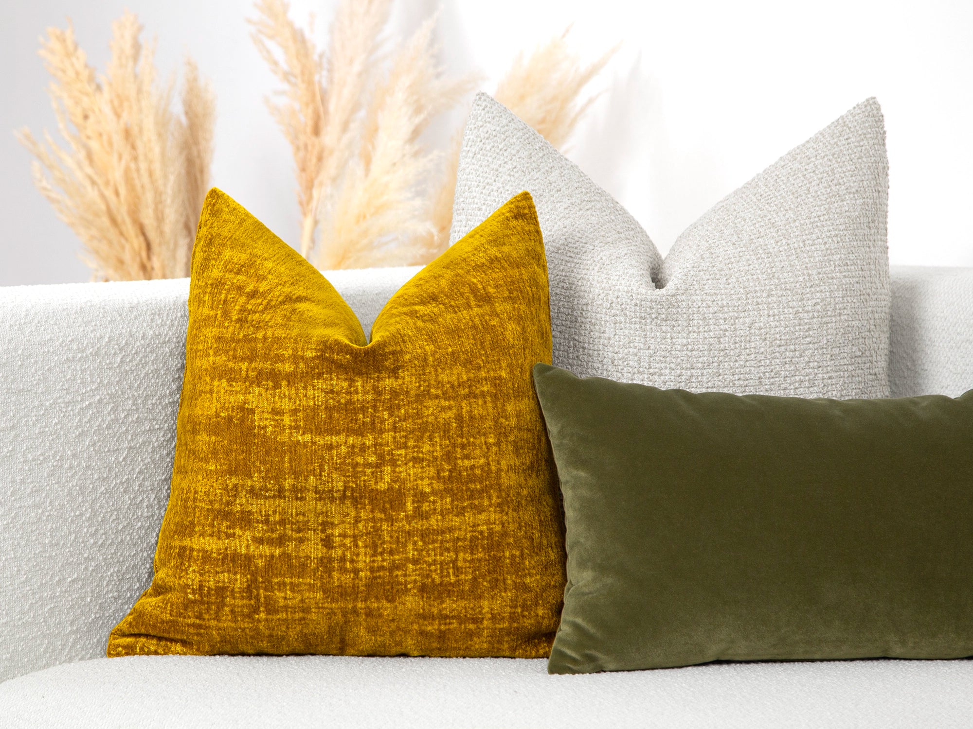 Mustard Gold Textured Pillow Cover