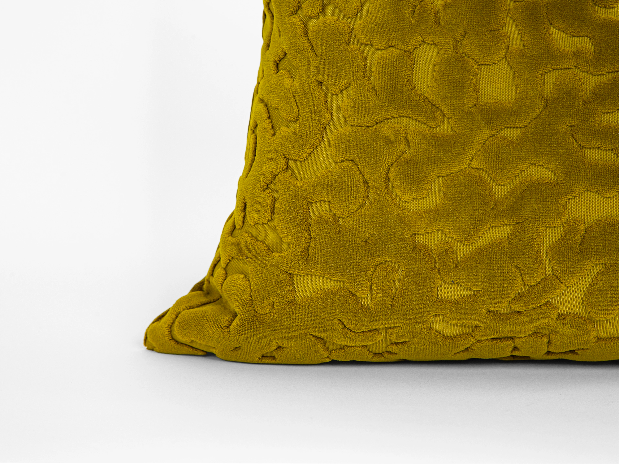 Mustard Cut Velvet Pillow Cover