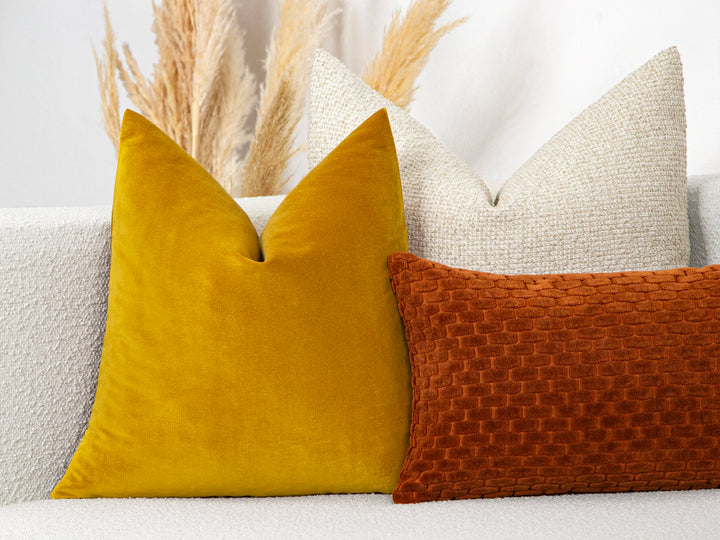Mustard Velvet Pillow Cover