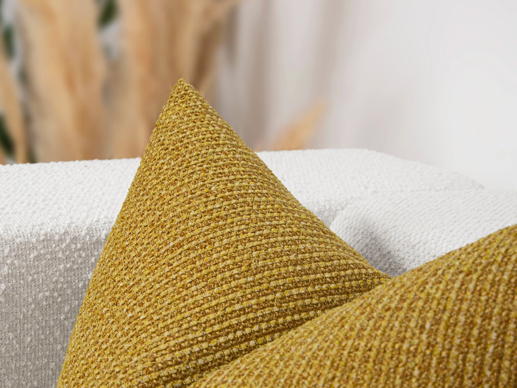 Mustard Striped Boho Pillow Cover