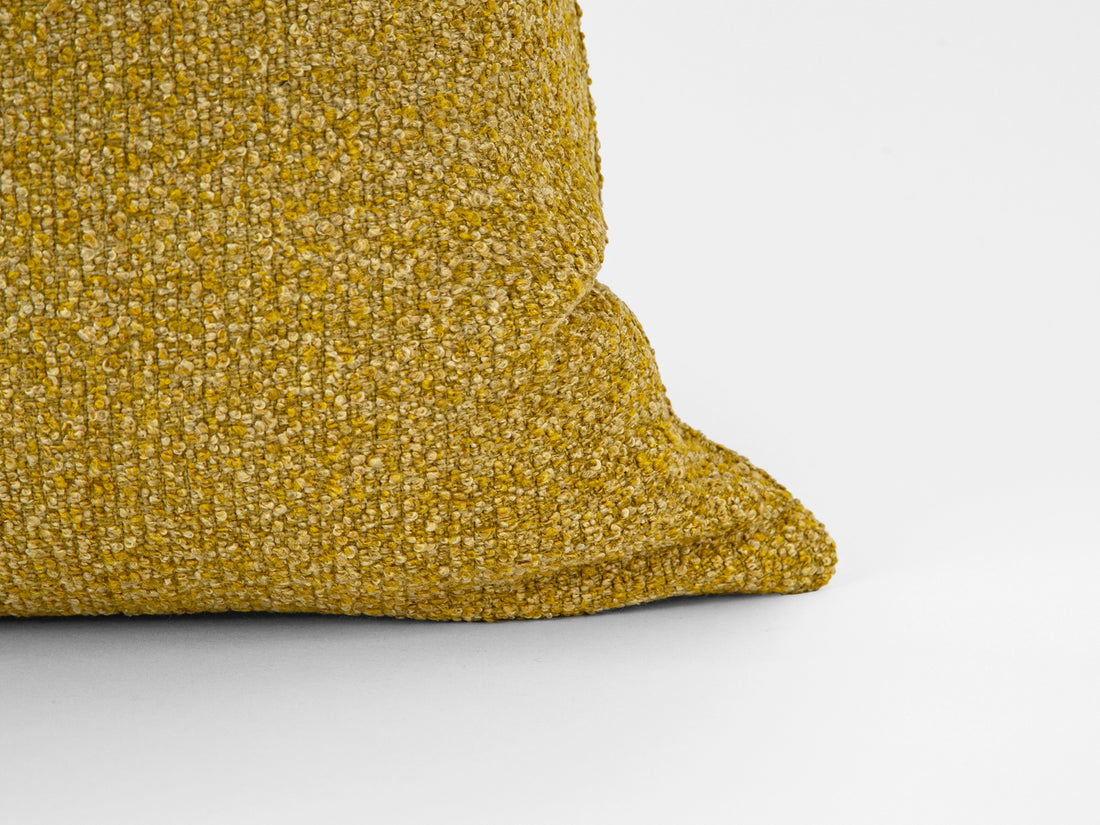 Mustard Gold Boucle Pillow Cover